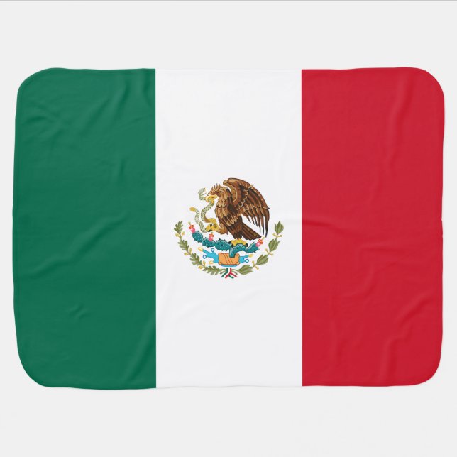 Mexican Flag Baby Blanket (Horizontal)