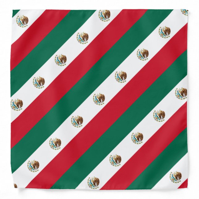 Mexican flag bandana | Country colors of Mexico (Front)