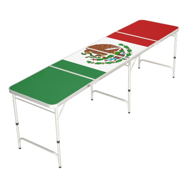 Mexican Flag Beer Pong Table (Angled)