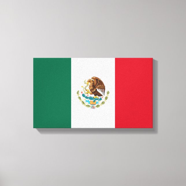 Mexican Flag Canvas Print (Front)