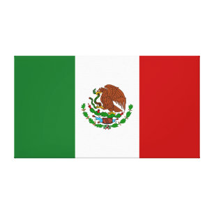 Mexican Flag Canvas Print