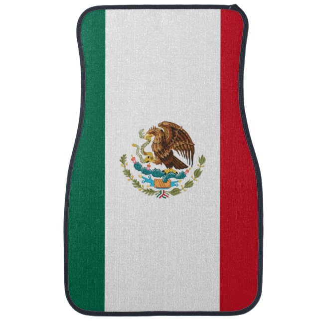 Mexican flag car floor mat (Front)