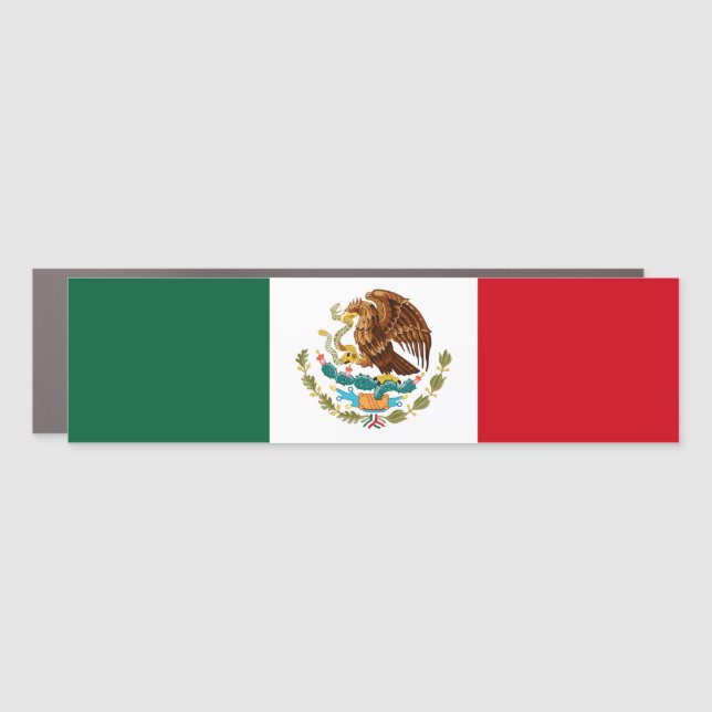 Mexican Flag Car Magnet (Front)