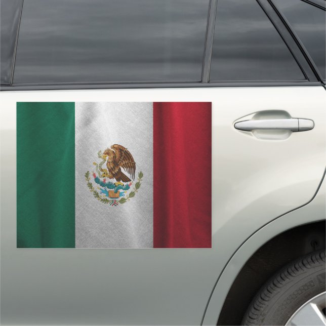Mexican Flag Car Magnet (In Situ)