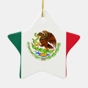 Mexican Flag Ceramic Ornament