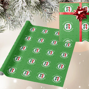 Mexican Flag Christmas Angel Personalized Wrapping Paper