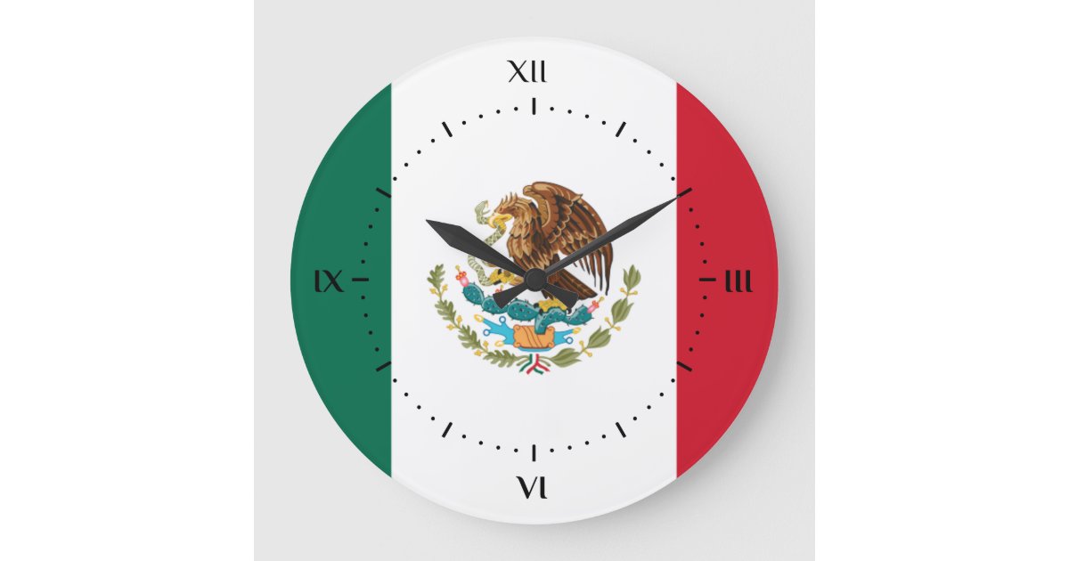 Mexican flag Clocks Zazzle