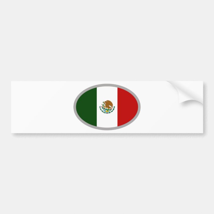 Mexican Flag Cool Design Bumper Stickers
