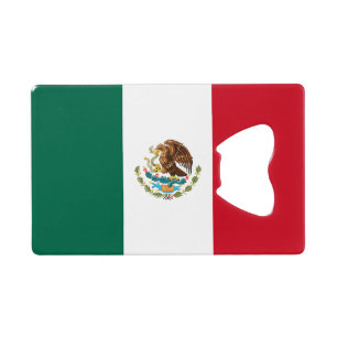 Mexican Flag Credit Card Bottle Opener