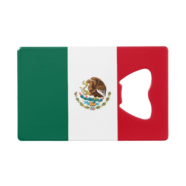 Mexican Flag Credit Card Bottle Opener (Back Horizontal)