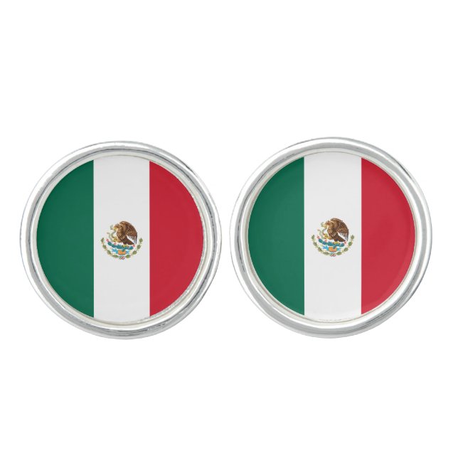 Mexican Flag Cufflinks (Front)