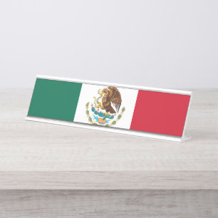 Mexican Flag Desk Name Plate