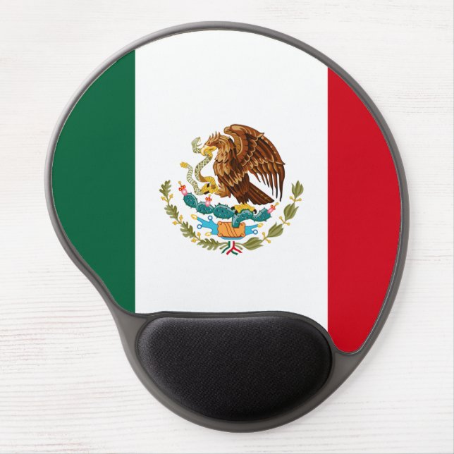 Mexican Flag Eagle Gel Mouse Pad (Front)