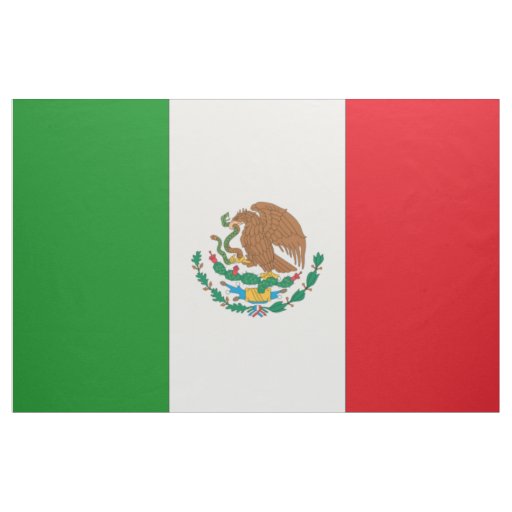 Mexican Flag Fabric | Zazzle