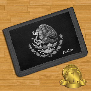 Mexican flag fashion, Eagle, Mexico sports fans Trifold Wallet