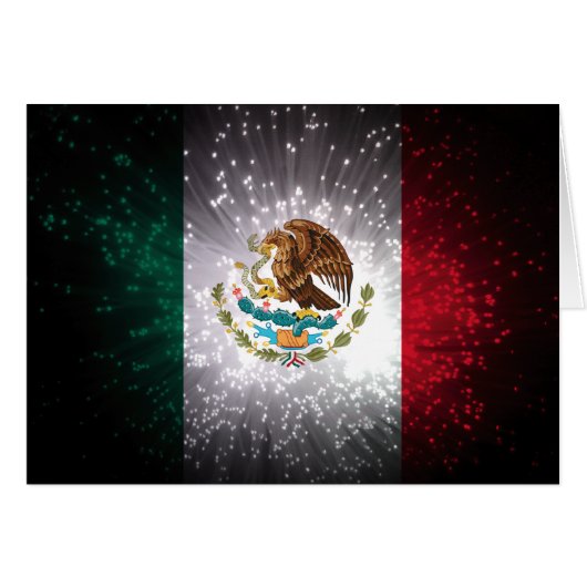 Mexican Flag Firework Cards (Front Horizontal)