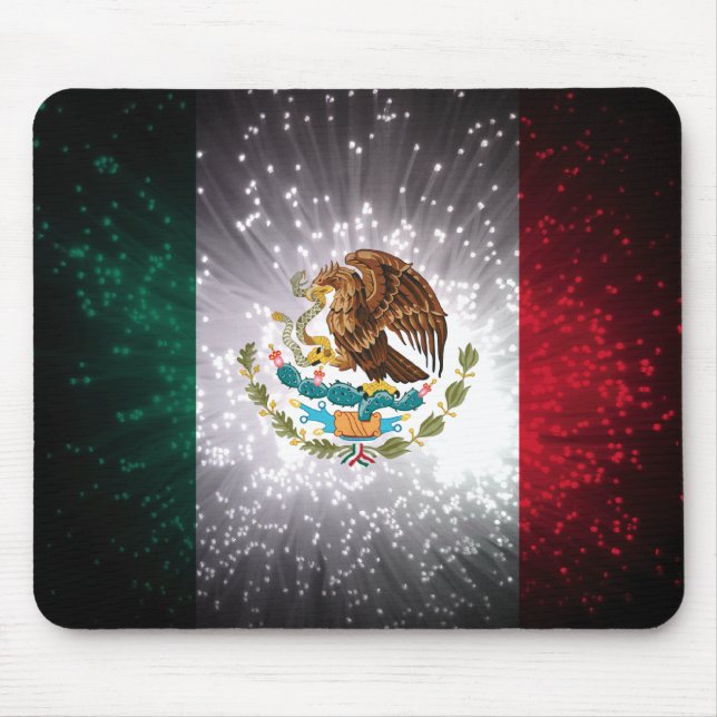 Mexican Flag Firework Mouse Pad (Front)