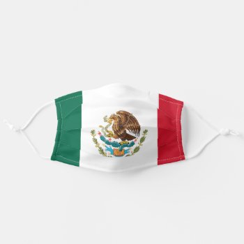 Mexican Flag - Flag Of Mexico Adult Cloth Face Mask by FlagGallery at Zazzle