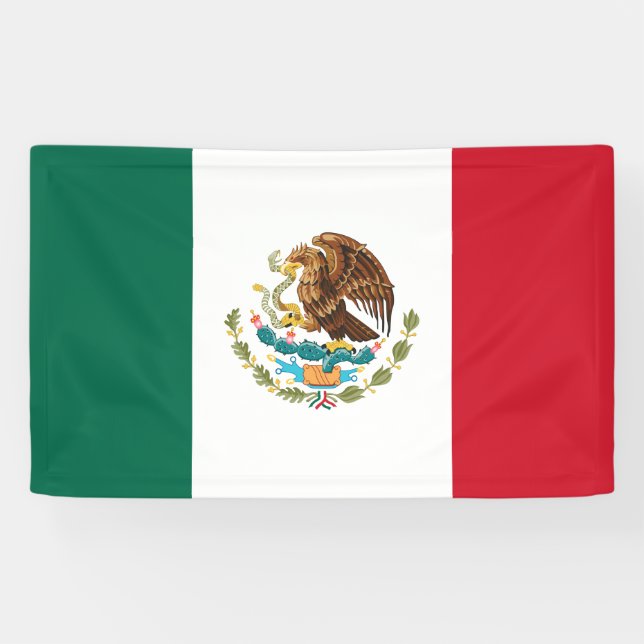 Mexican Flag - Flag of Mexico Banner (Horizontal)