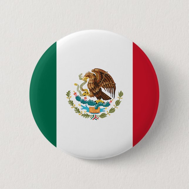 Mexican Flag - Flag of Mexico Button (Front)