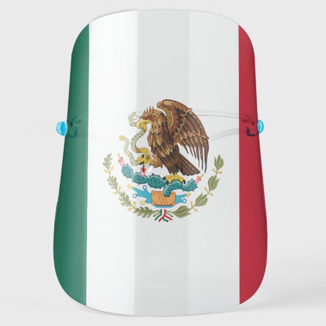 Mexican Flag - Flag of Mexico Face Shield (Front)