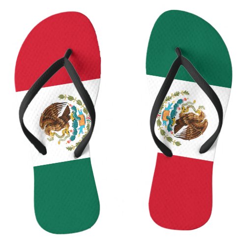 Mexican Flag _ Flag of Mexico Flip Flops