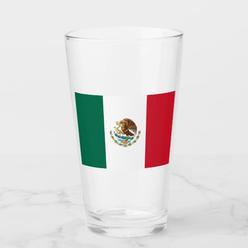 Mexican Flag _ Flag of Mexico Glass Cup