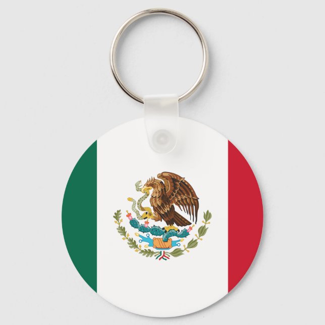 Mexican Flag - Flag of Mexico Keychain (Front)