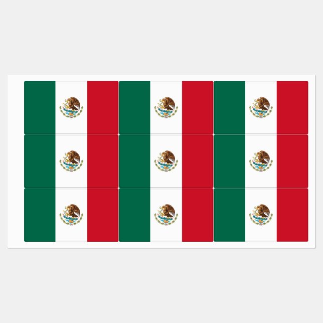 Mexican Flag - Flag of Mexico Labels (Sheet)