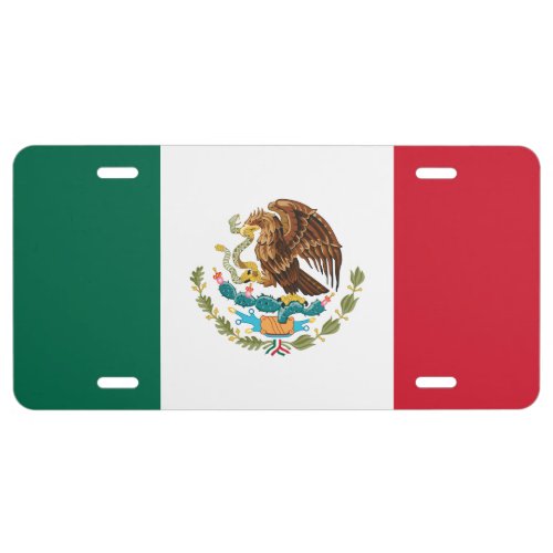 Mexican Flag _ Flag of Mexico License Plate