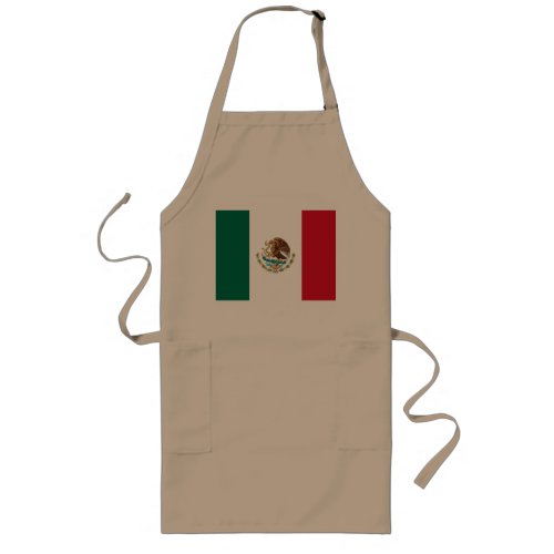Mexican Flag _ Flag of Mexico Long Apron