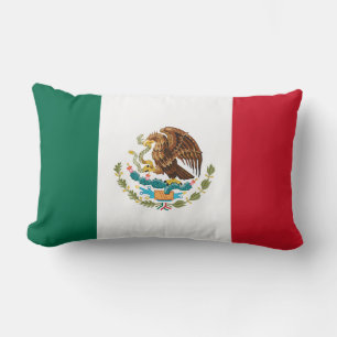 Mexican Flag - Flag of Mexico Lumbar Pillow