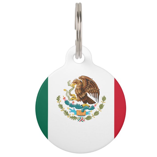 Mexican Flag - Flag of Mexico Pet ID Tag (Front)