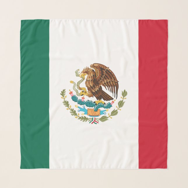 Mexican Flag - Flag of Mexico Scarf (Front)