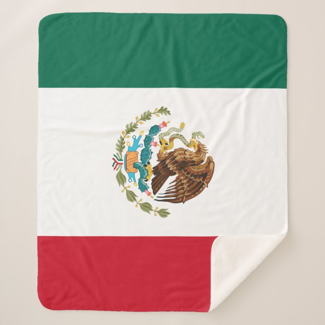 Mexican Flag - Flag of Mexico Sherpa Blanket (Front)