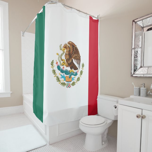 Mexican Flag - Flag of Mexico Shower Curtain (In Situ)