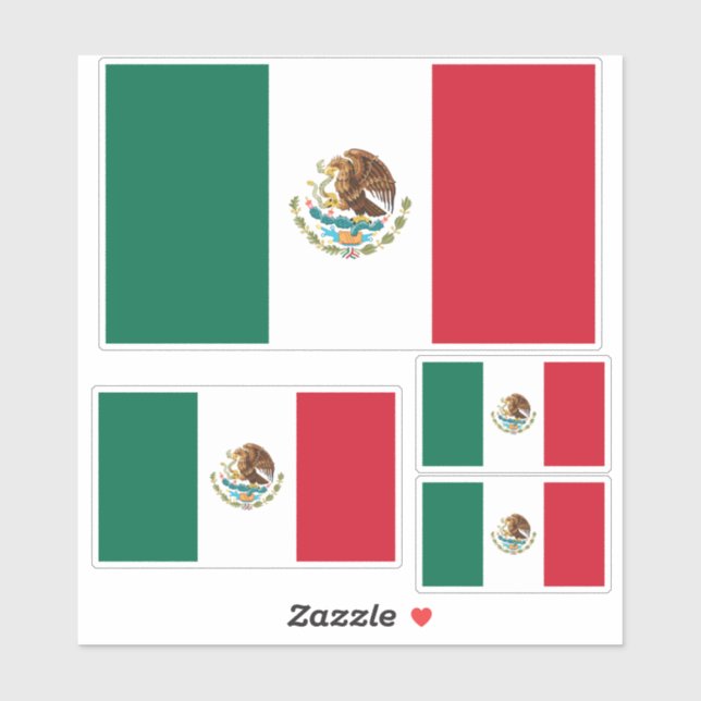 Mexican Flag - Flag of Mexico Sticker (Sheet)