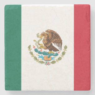 Mexican Flag - Flag of Mexico Stone Coaster