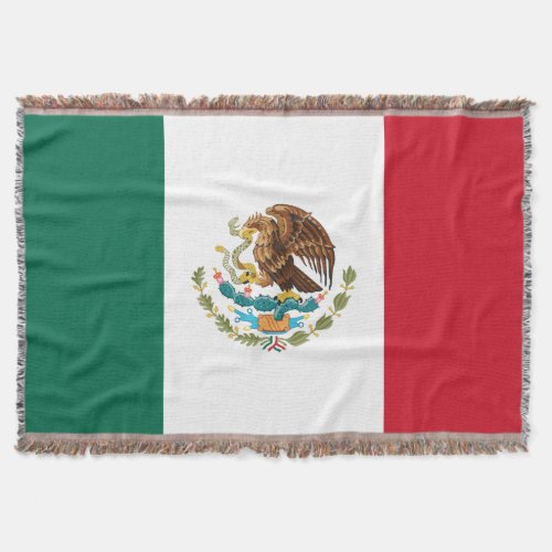 Mexican Flag _ Flag of Mexico Throw Blanket