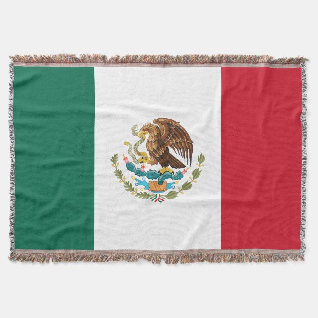 Mexican Flag - Flag of Mexico Throw Blanket (Front)