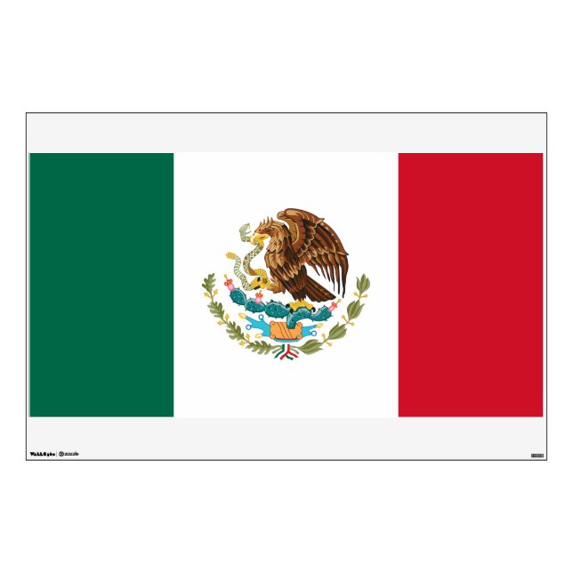Mexican Flag - Flag of Mexico Wall Decal (Front)