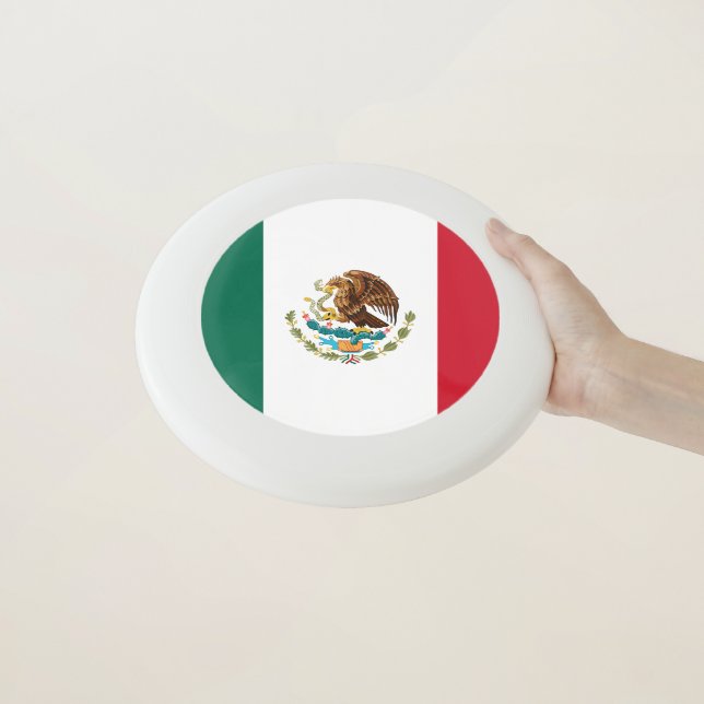 Mexican Flag - Flag of Mexico Wham-O Frisbee (In Hand)