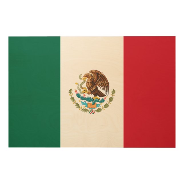 Mexican Flag - Flag of Mexico Wood Wall Art (Front)