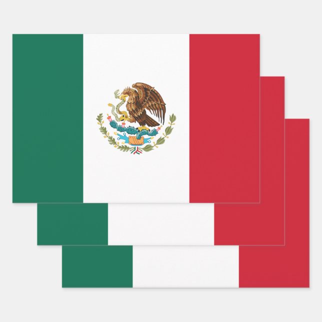 Mexican Flag - Flag of Mexico Wrapping Paper Sheets (Set)