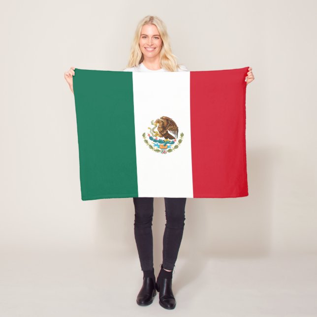 Mexican Flag Fleece Blanket (In Situ)