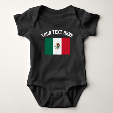 Mexican Flag Football Jersey Baby Bodysuit Outfit