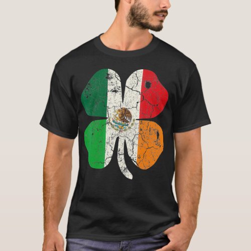 Mexican Flag Funny Irish Shamrock St Patricks T_Shirt