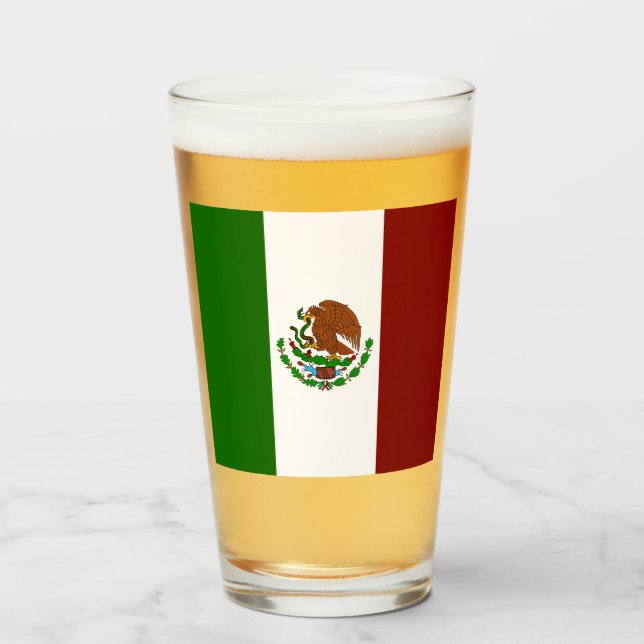 Mexican flag  glass (Front Filled)