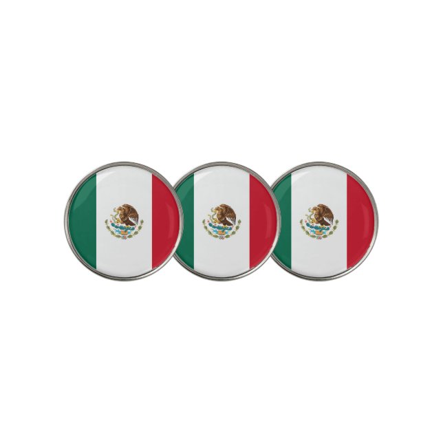 Mexican Flag Golf Ball Marker (3 Up)