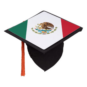 Mexican flag graduation cap topper